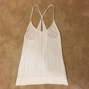 White H&M Racerback Braided Tank